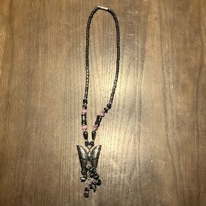 Hematite necklace.